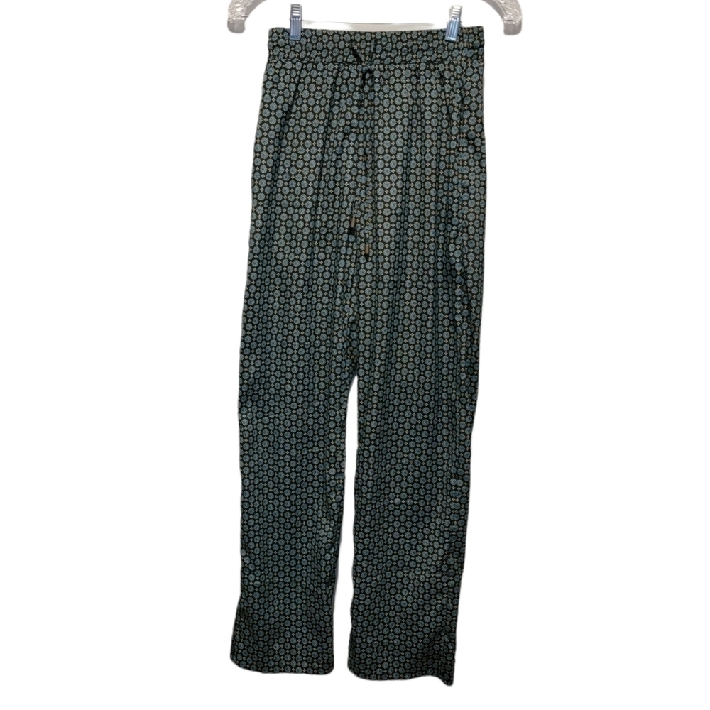 BAR III 𝅺Womens Palazzo Pants Summer print Pockets Wide Leg Size XS T04